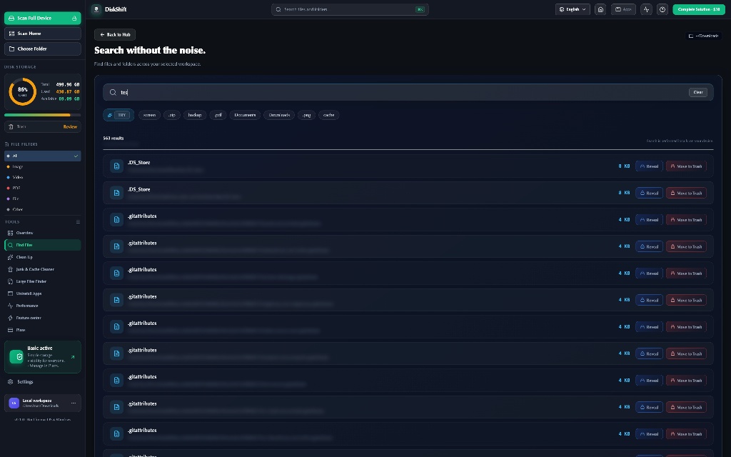 DiskShift Interactive Storage Map